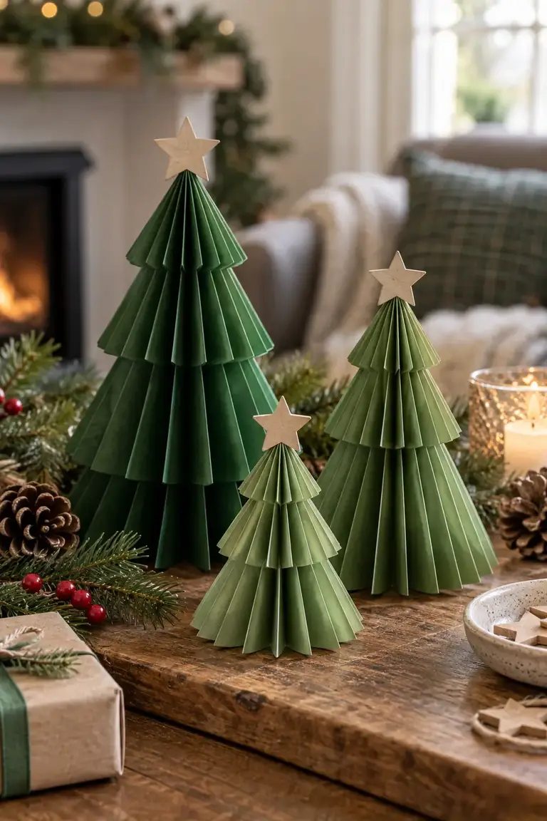 16 Christmas tree craft ideas using paper, yarn and felt