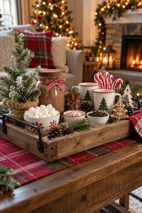 Rustic Cocoa Tray Christmas tray ideas