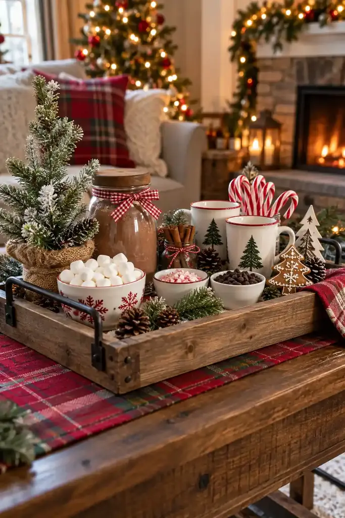 Rustic Cocoa Tray Christmas tray ideas