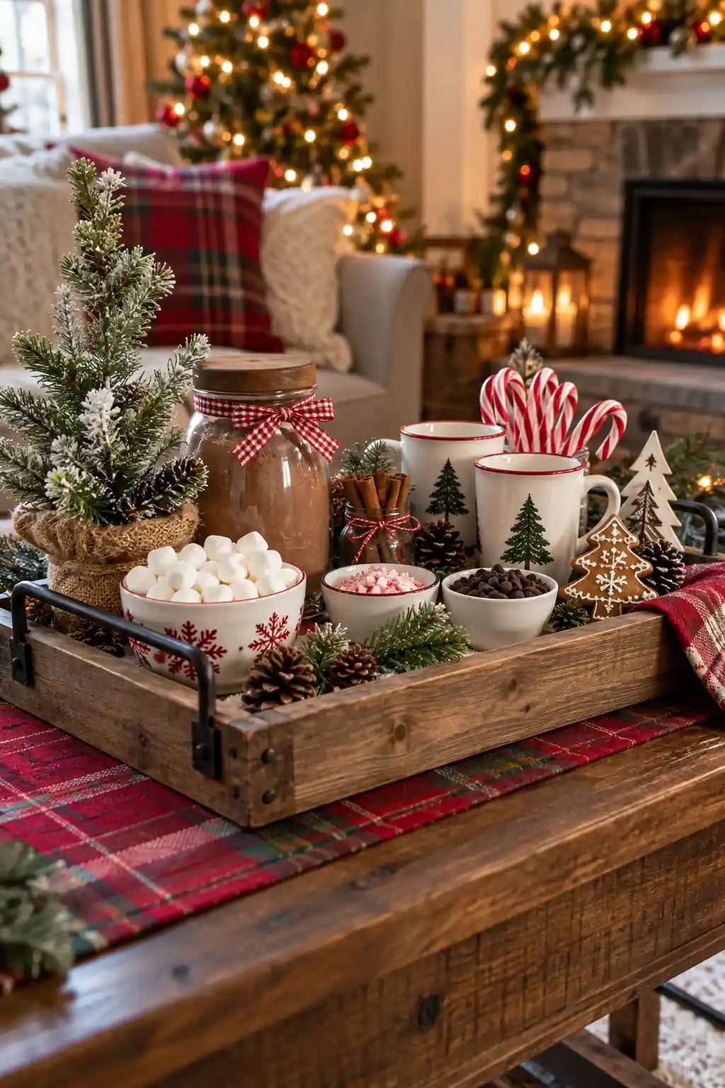 Rustic Cocoa Tray Christmas tray ideas