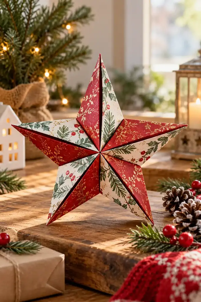 Origami five point star