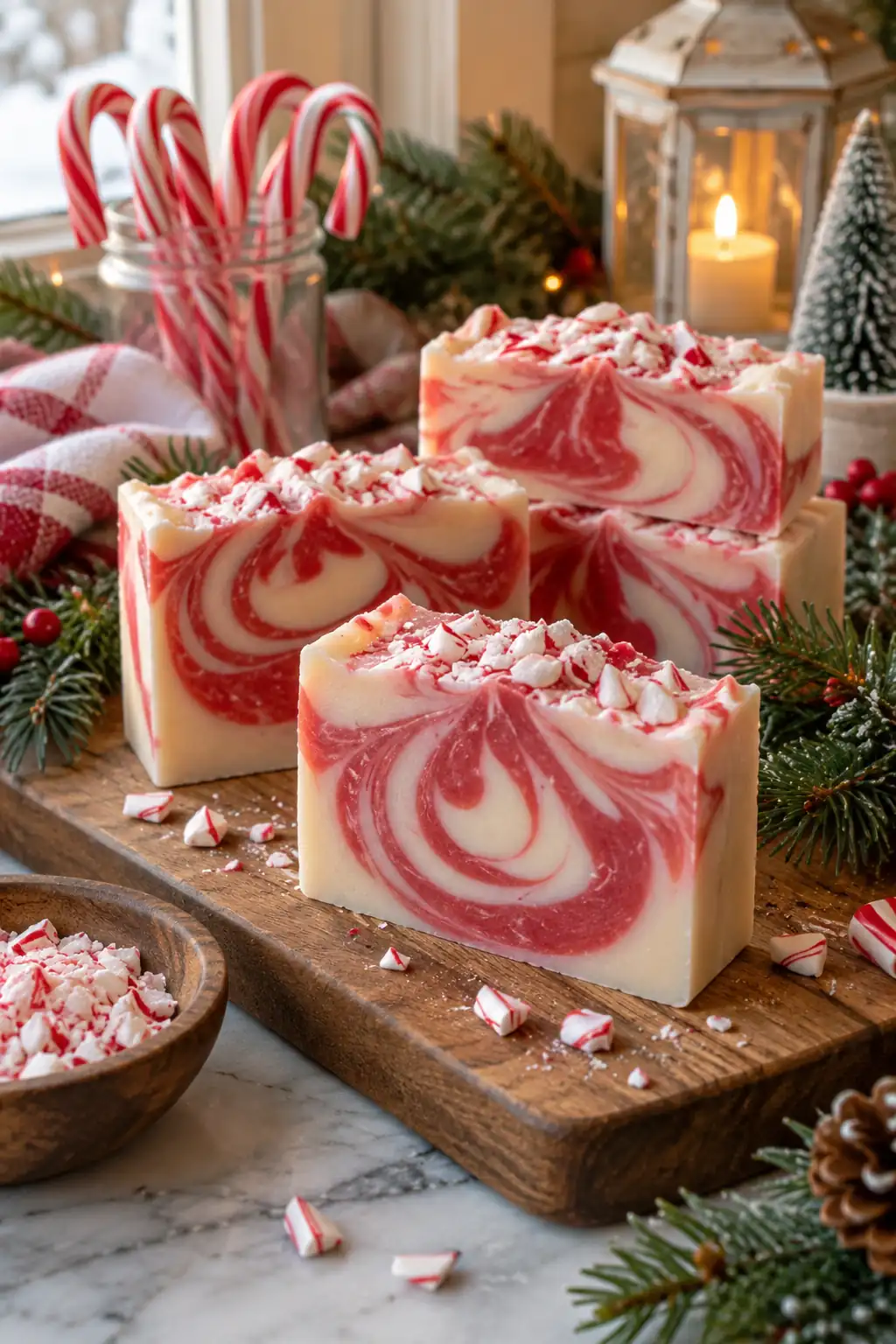 Peppermint Swirl Bars Christmas soap ideas
