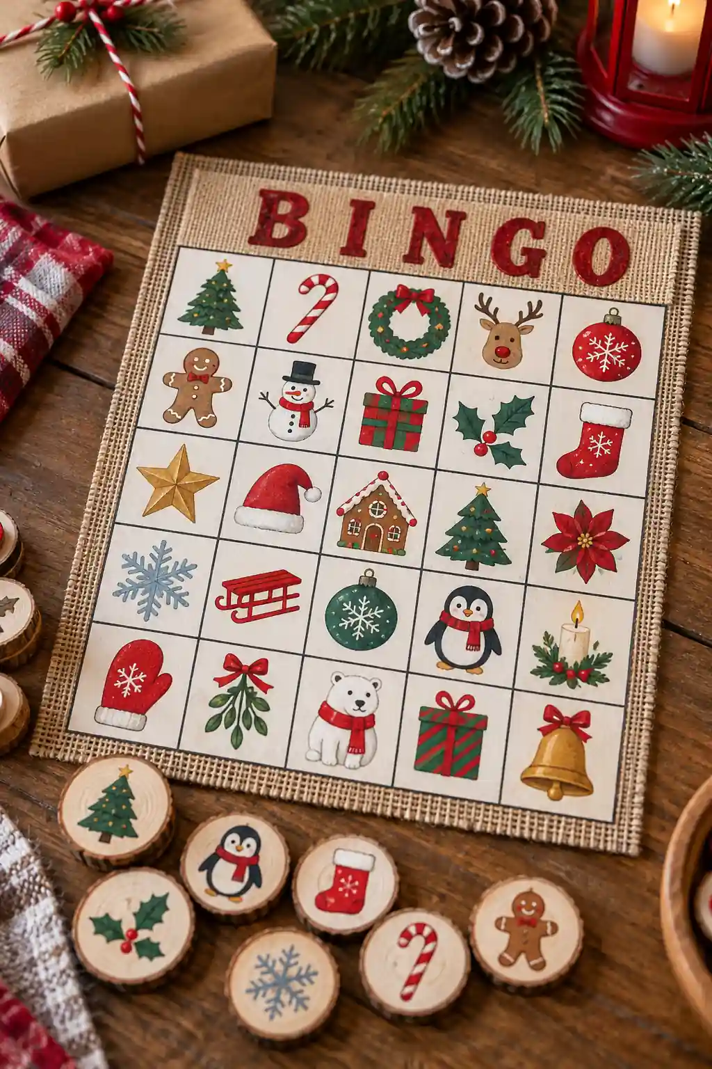 Rustic Family Bingo Christmas bingo ideas