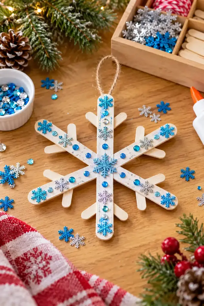 Craft stick snowflake