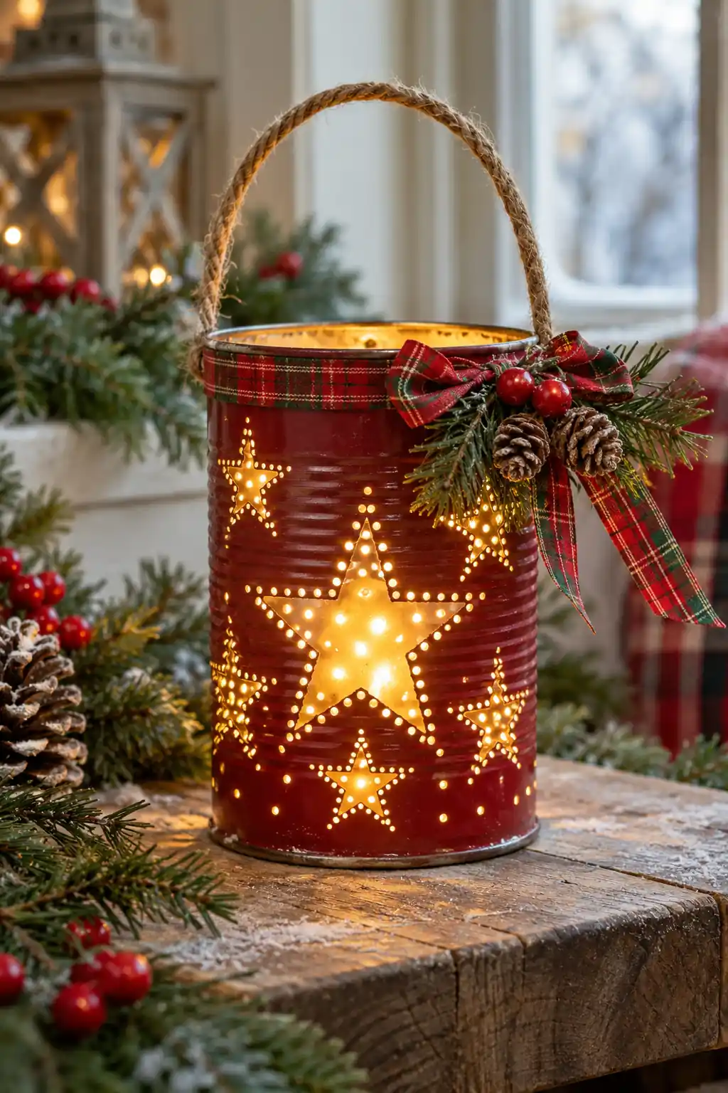 Tin Can Star Lantern DIY Christmas lanterns ideas