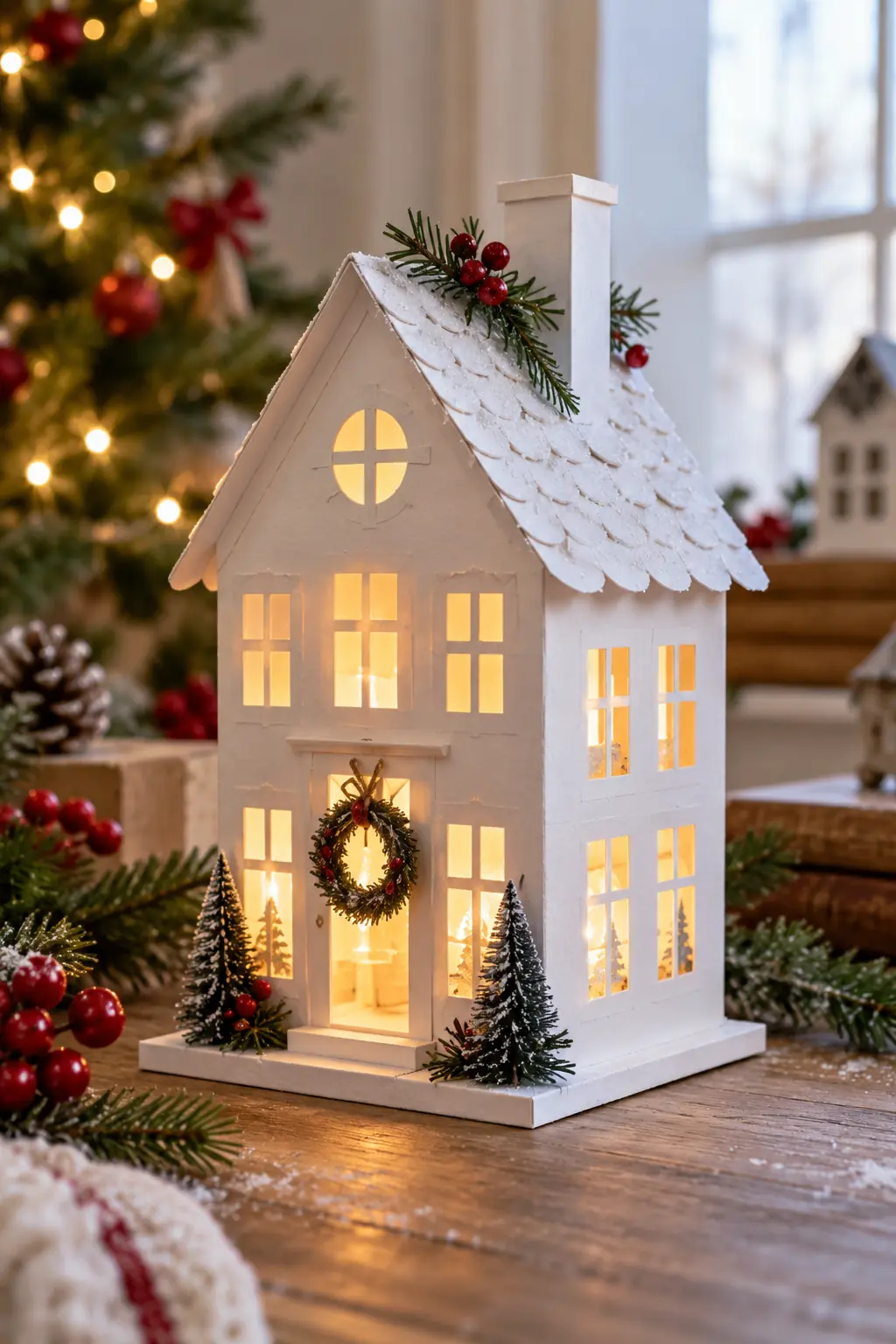 Paper House LED DIY Christmas lanterns ideas
