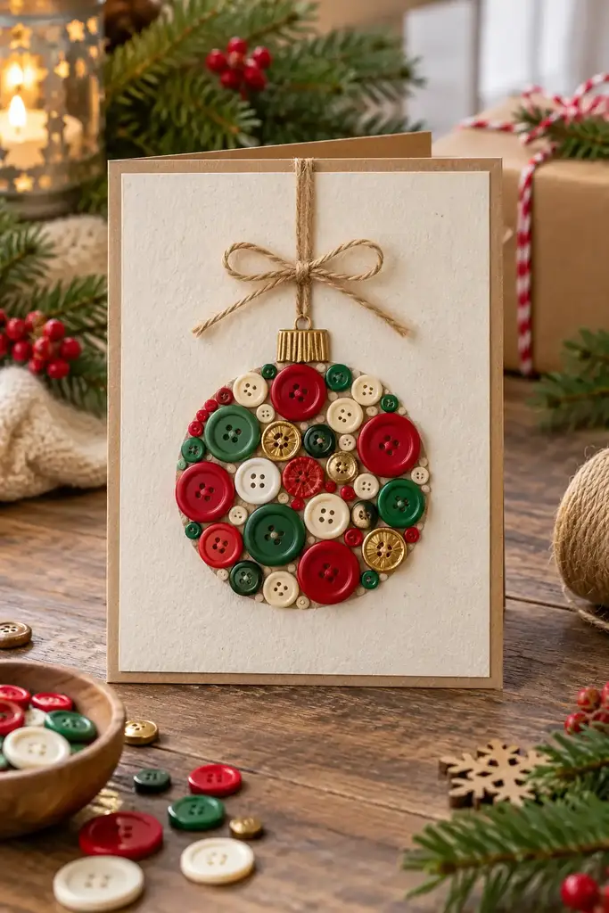 Button ornament card