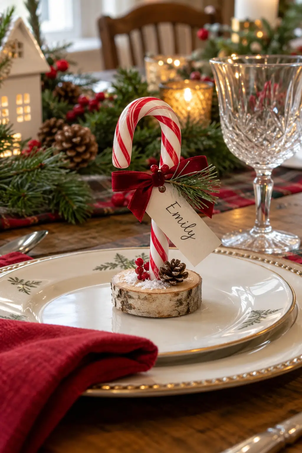 Candy Cane Place Holder Christmas candy decoration ideas