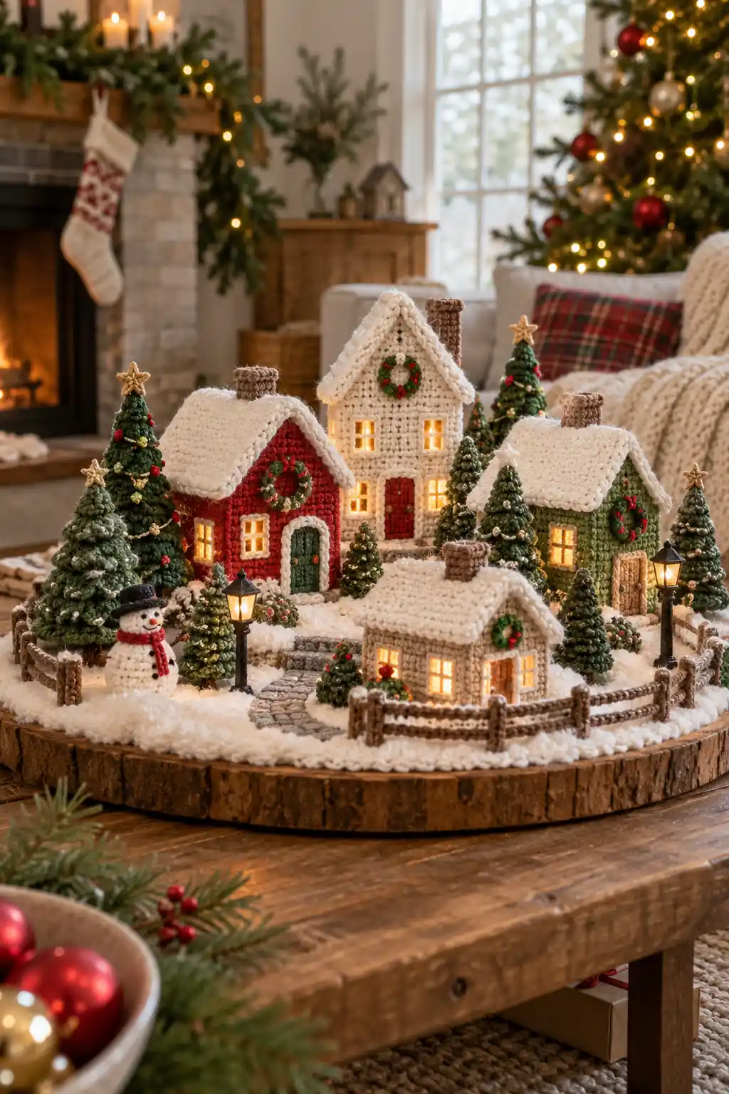 Crochet Village Christmas crafts for adults