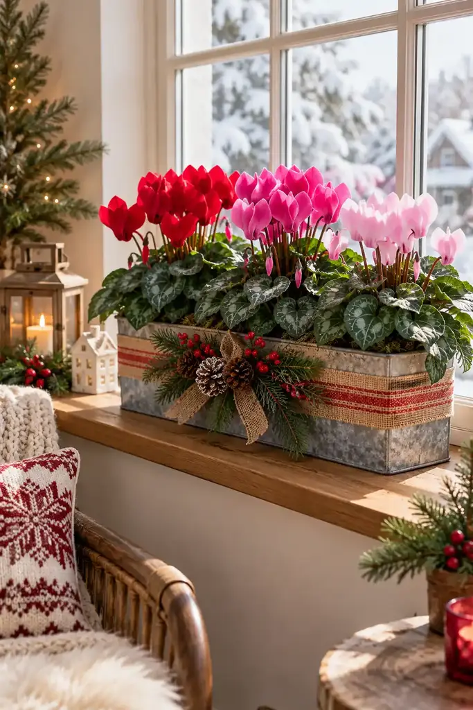 Cyclamen window display