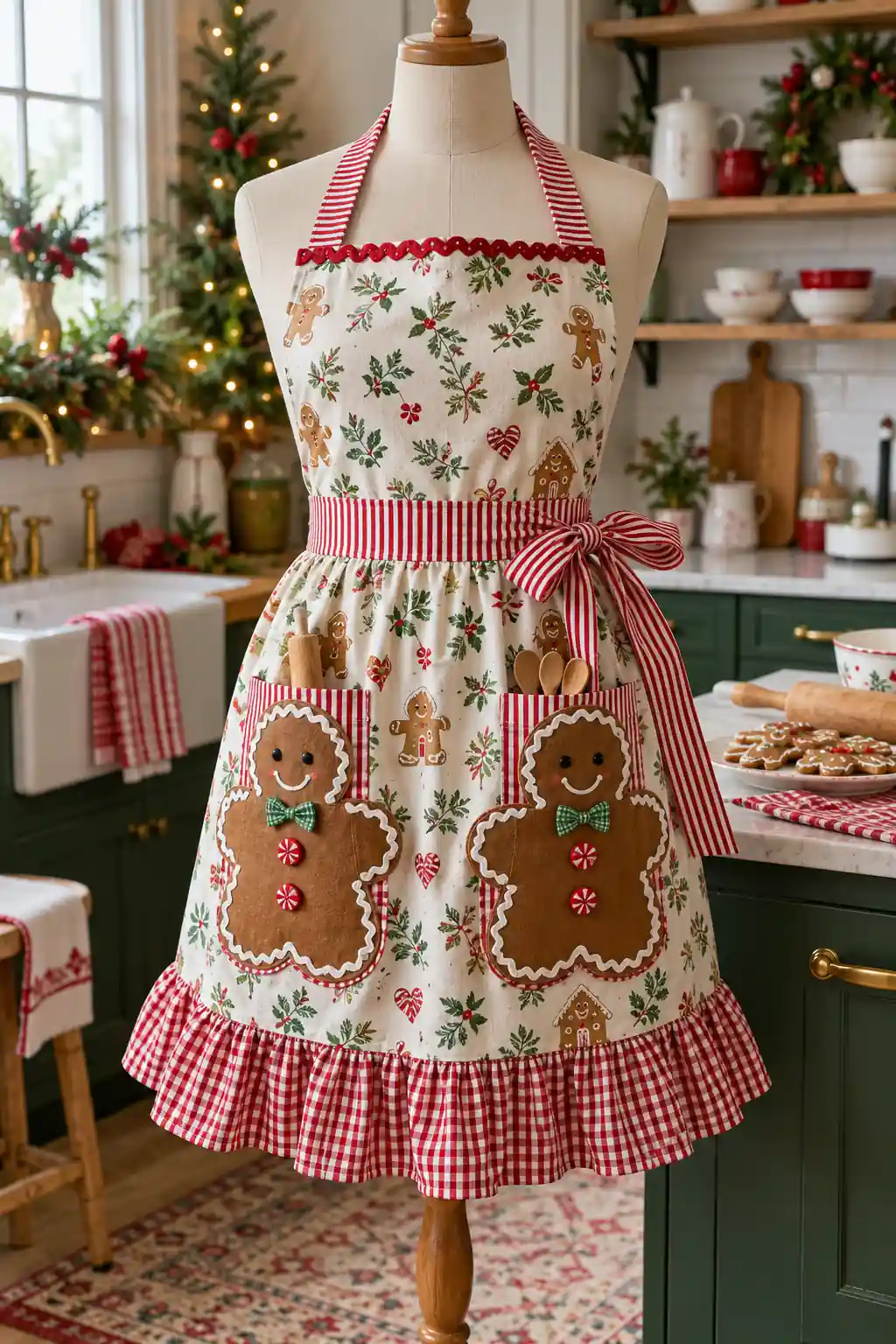 Gingerbread Pocket Christmas apron ideas