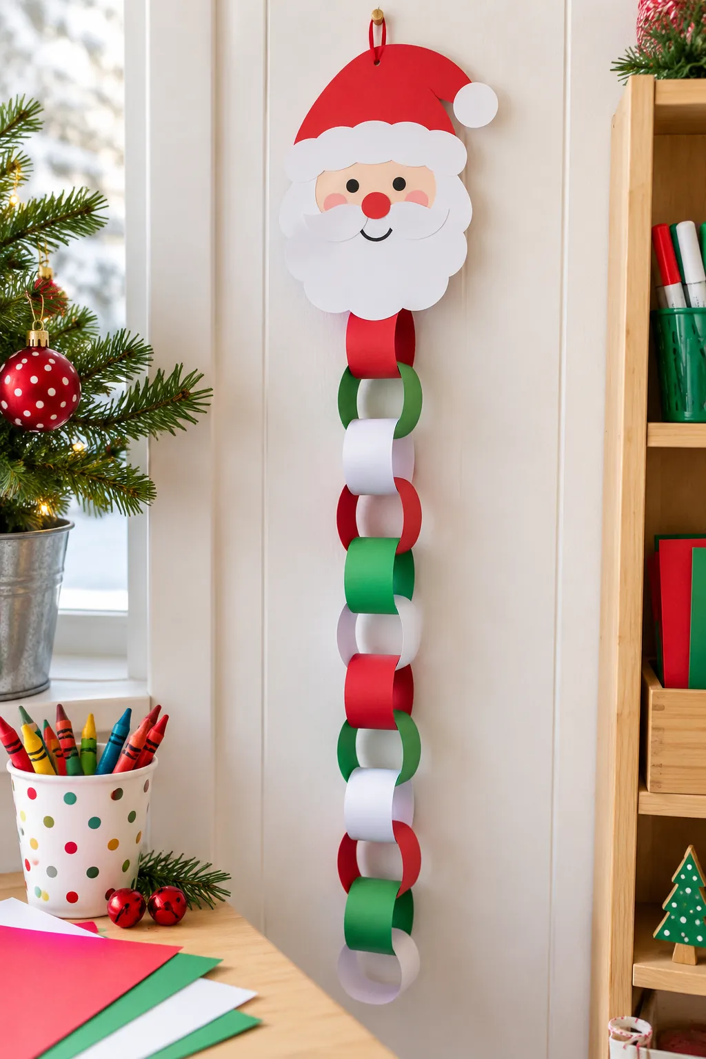 Paper Chain Countdown Christmas crafts for preschoolers