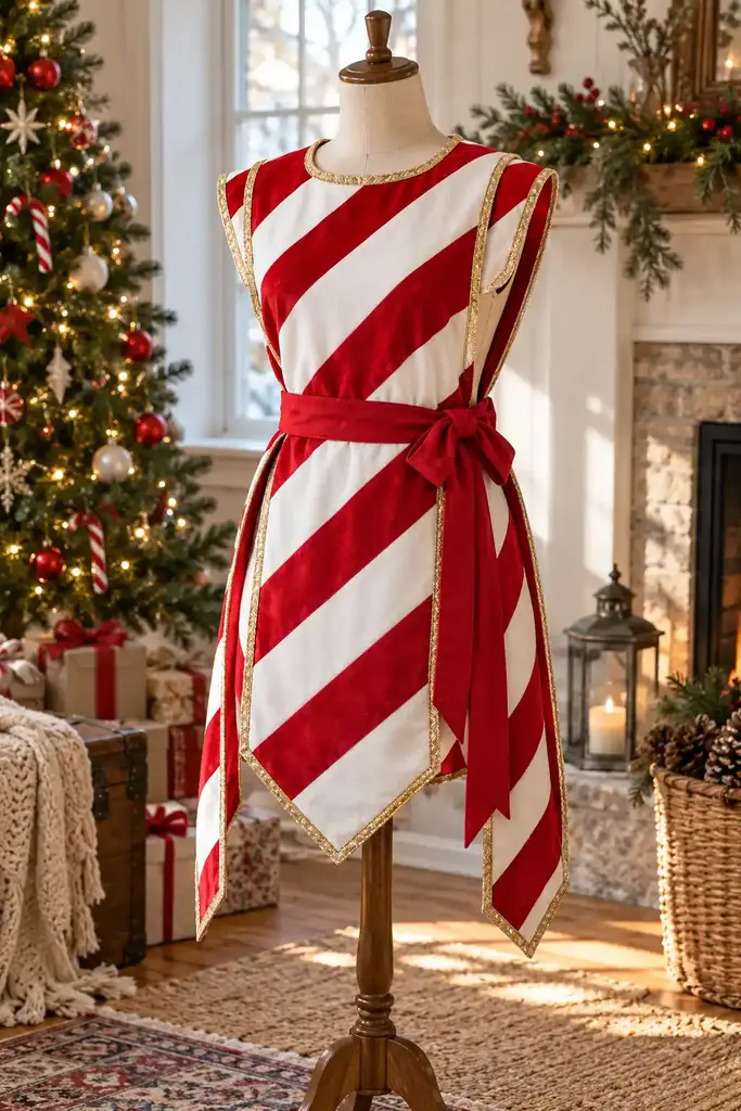 Candy cane striped tabard costume