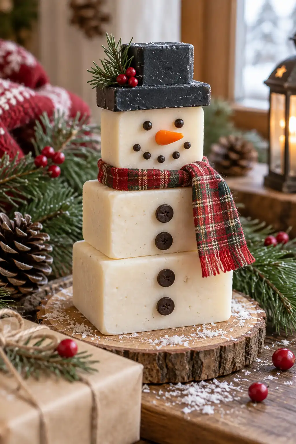 Snowman Soap Stack Christmas soap ideas