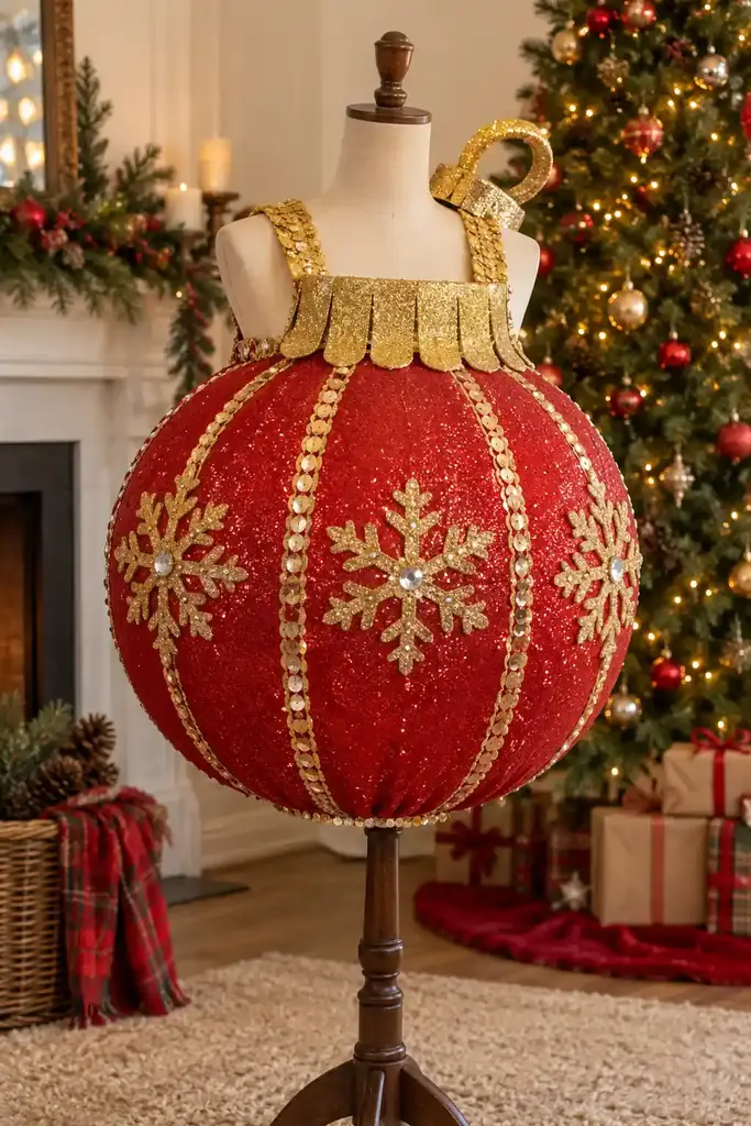 Round ornament DIY Christmas costume