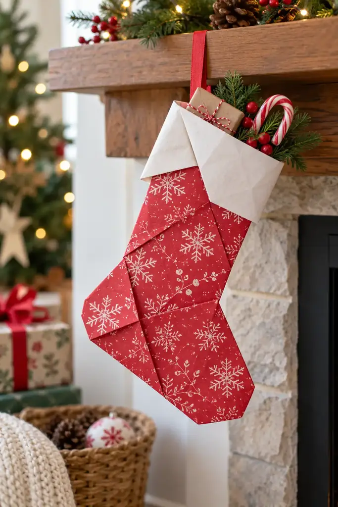Origami stocking