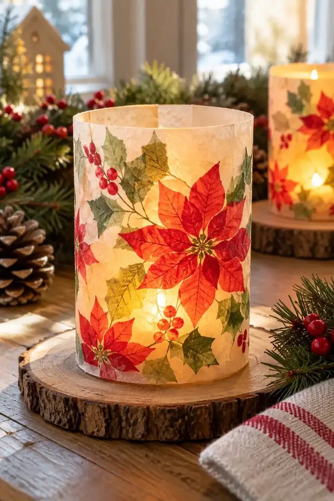 Tissue paper candle collage