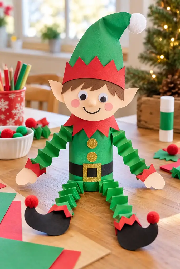 Accordion paper elf