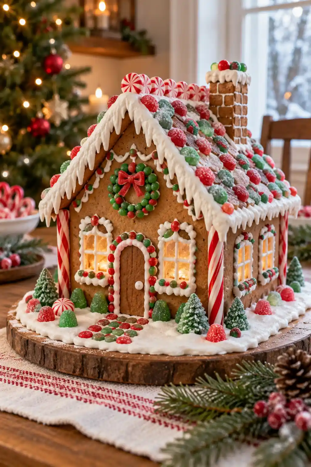 Gingerbread Candy House Christmas candy decoration ideas