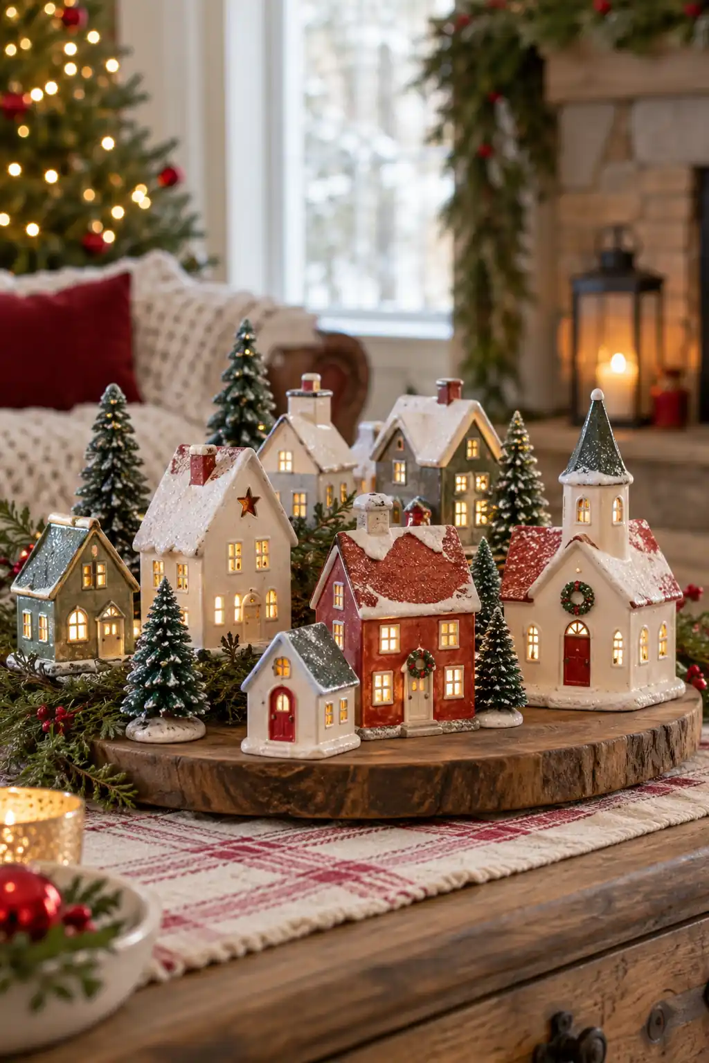 Painted Ceramic Village Christmas crafts for adults