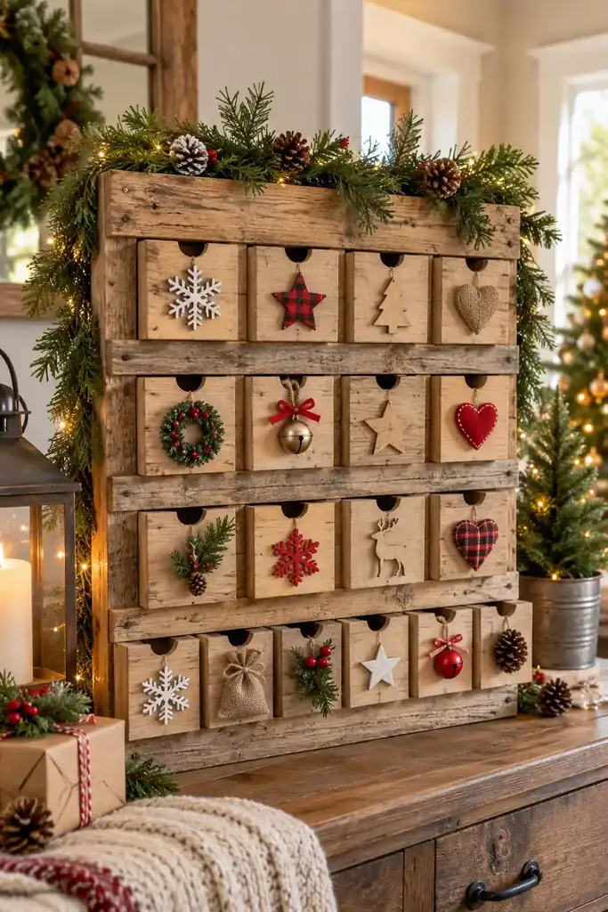 Pallet advent drawers