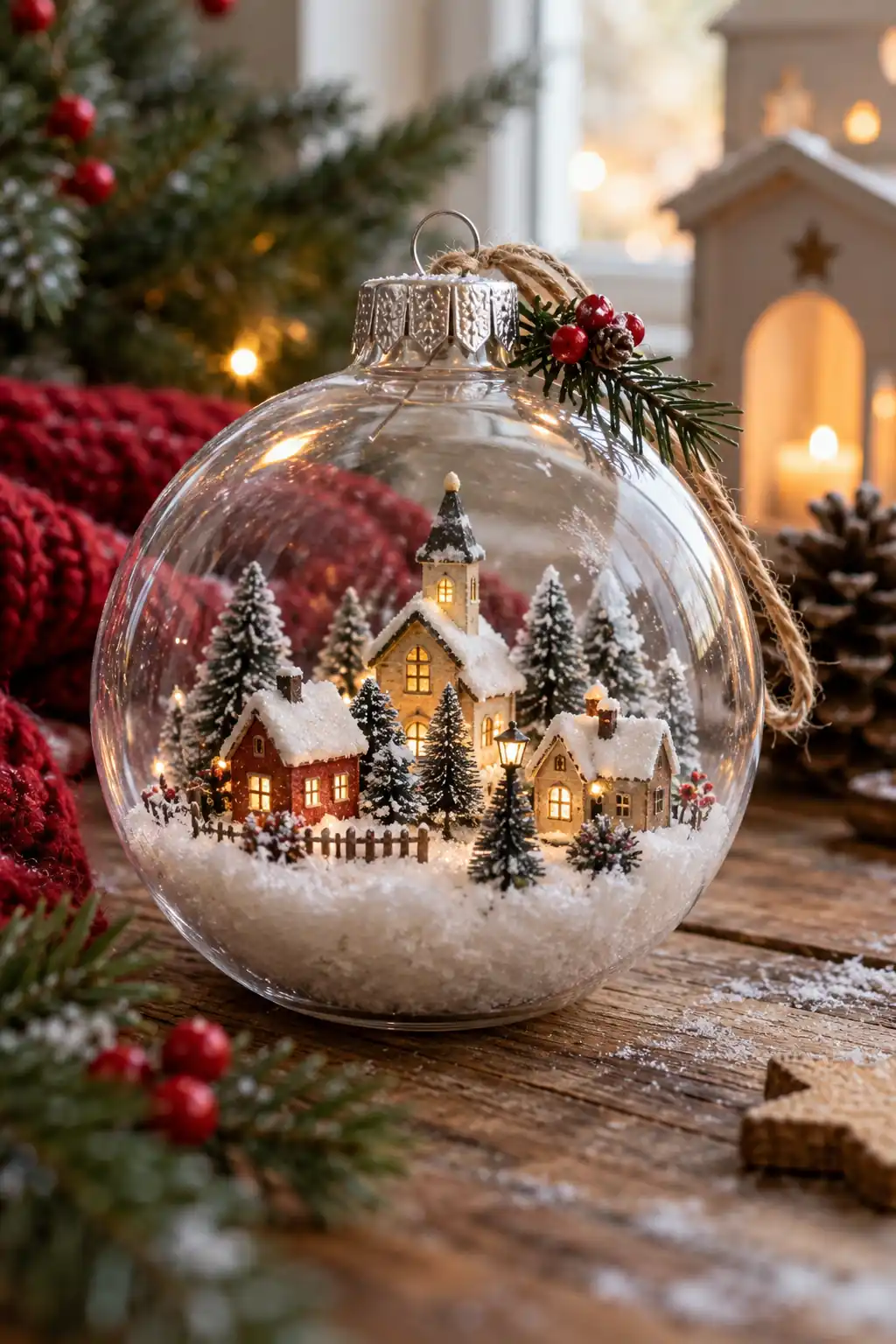 Tiny Village Clear Ball Christmas baubles ideas