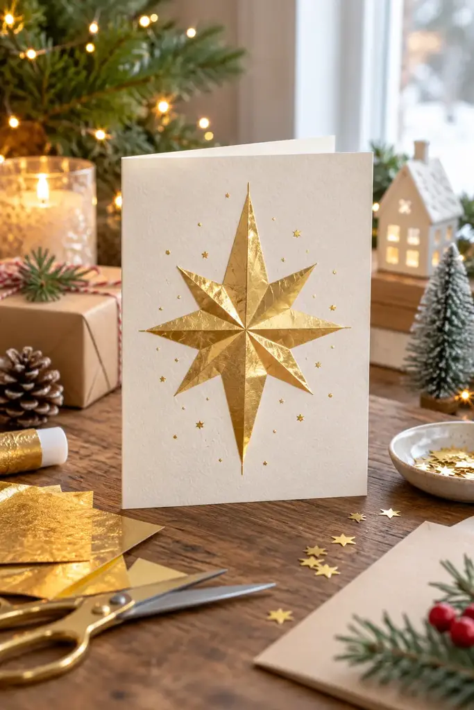 Gold foil star card
