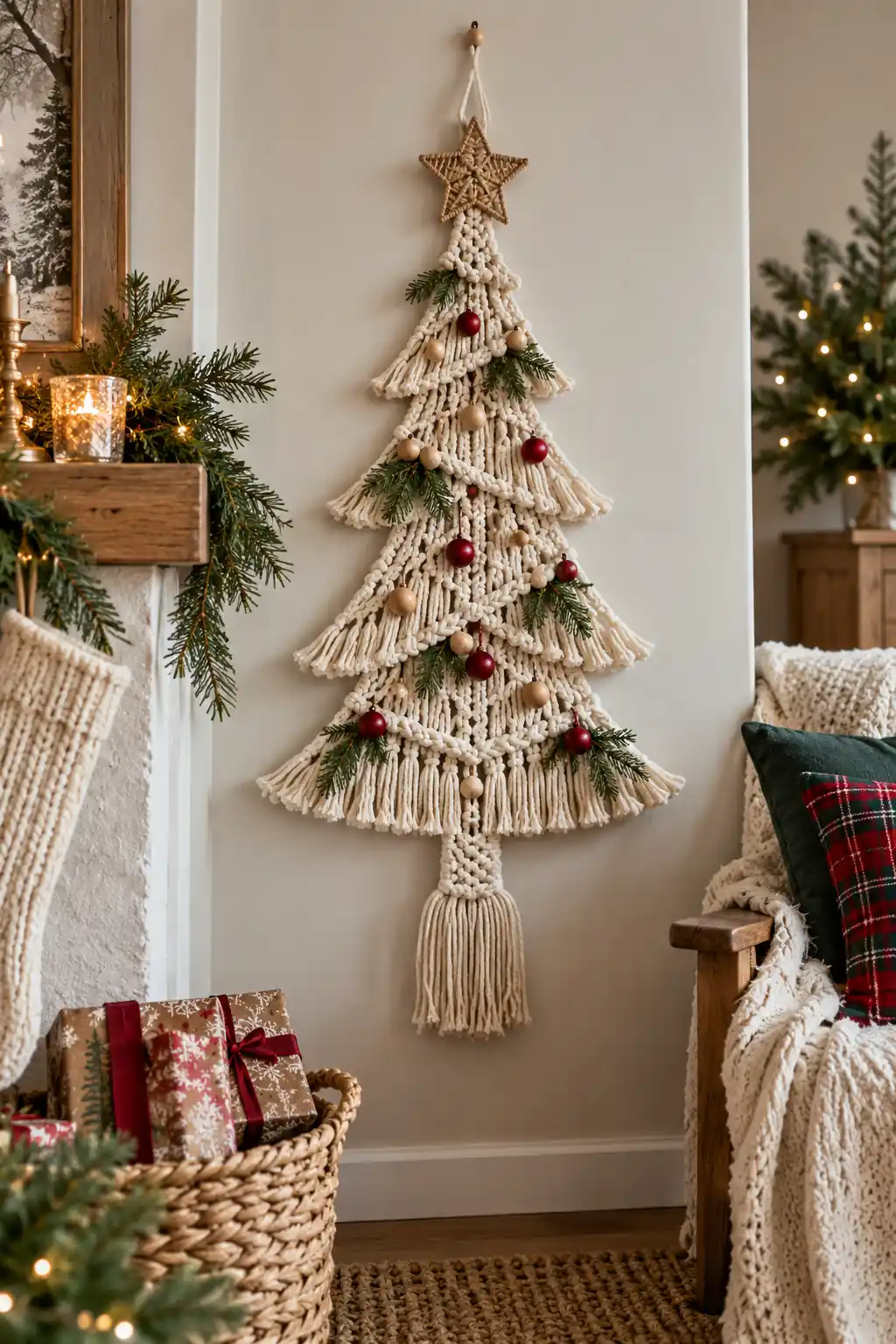 Macrame Tree Wall Hanging Christmas craft ideas