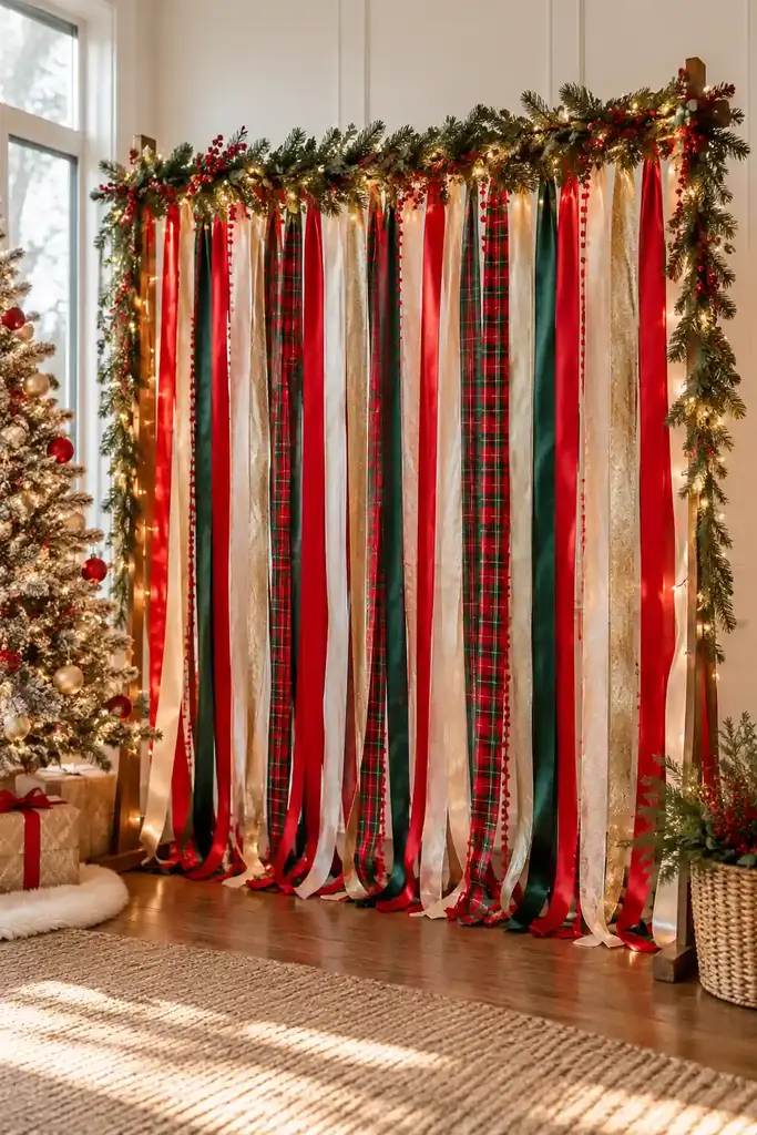 Ribbon streamer party wall