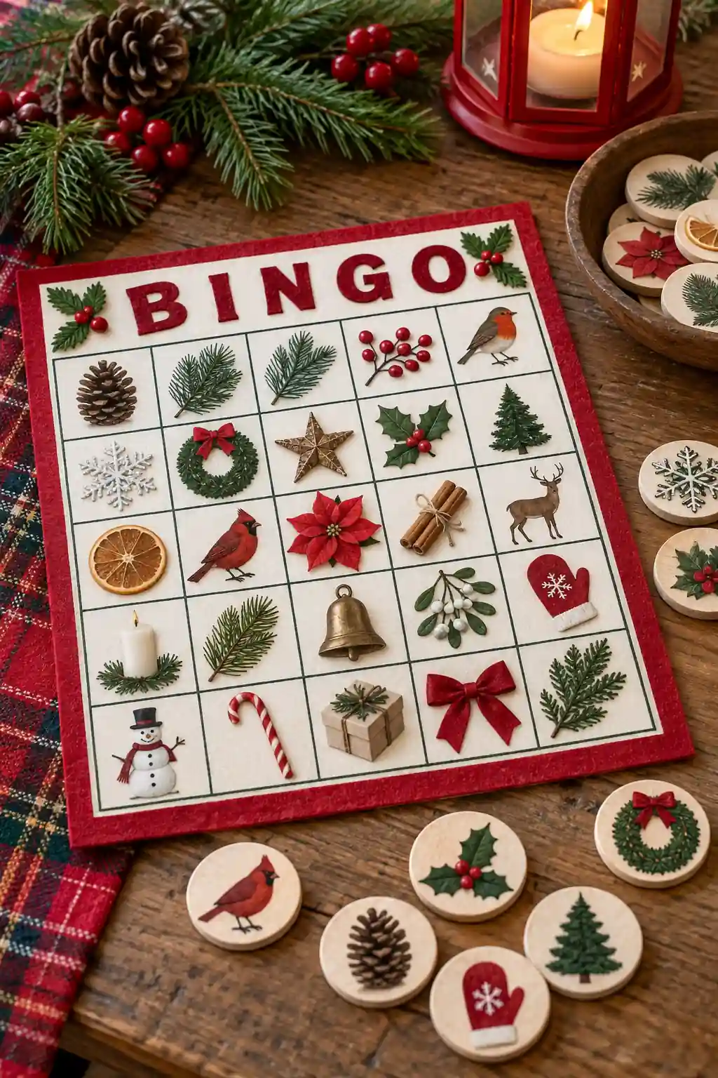 Holiday Nature Bingo Christmas bingo ideas