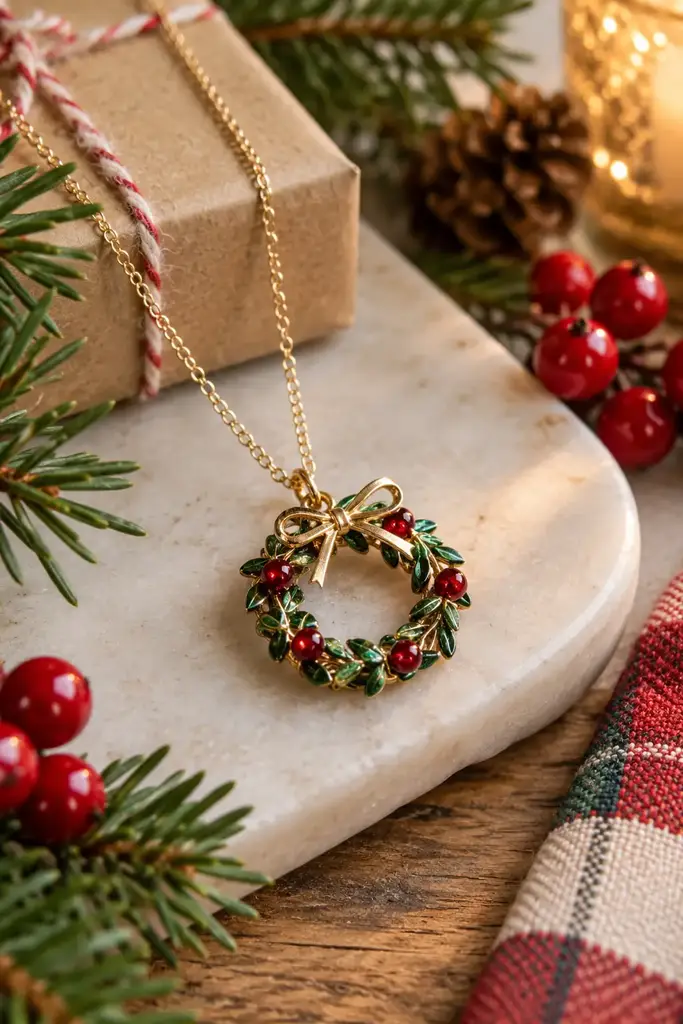 Mini wreath pendant