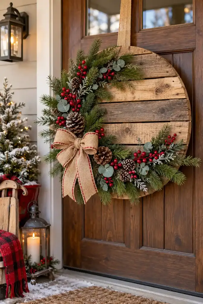 Pallet wreath backing