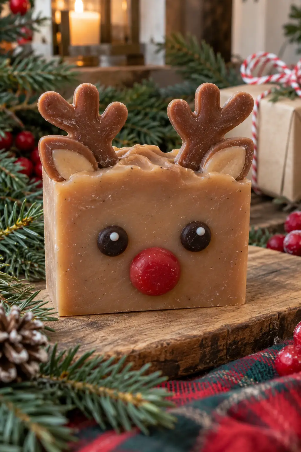 Reindeer Face Soap Christmas soap ideas