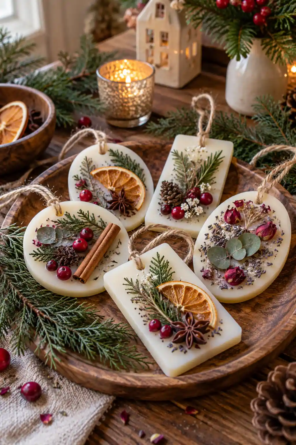 Botanical Wax Sachets Christmas crafts for adults