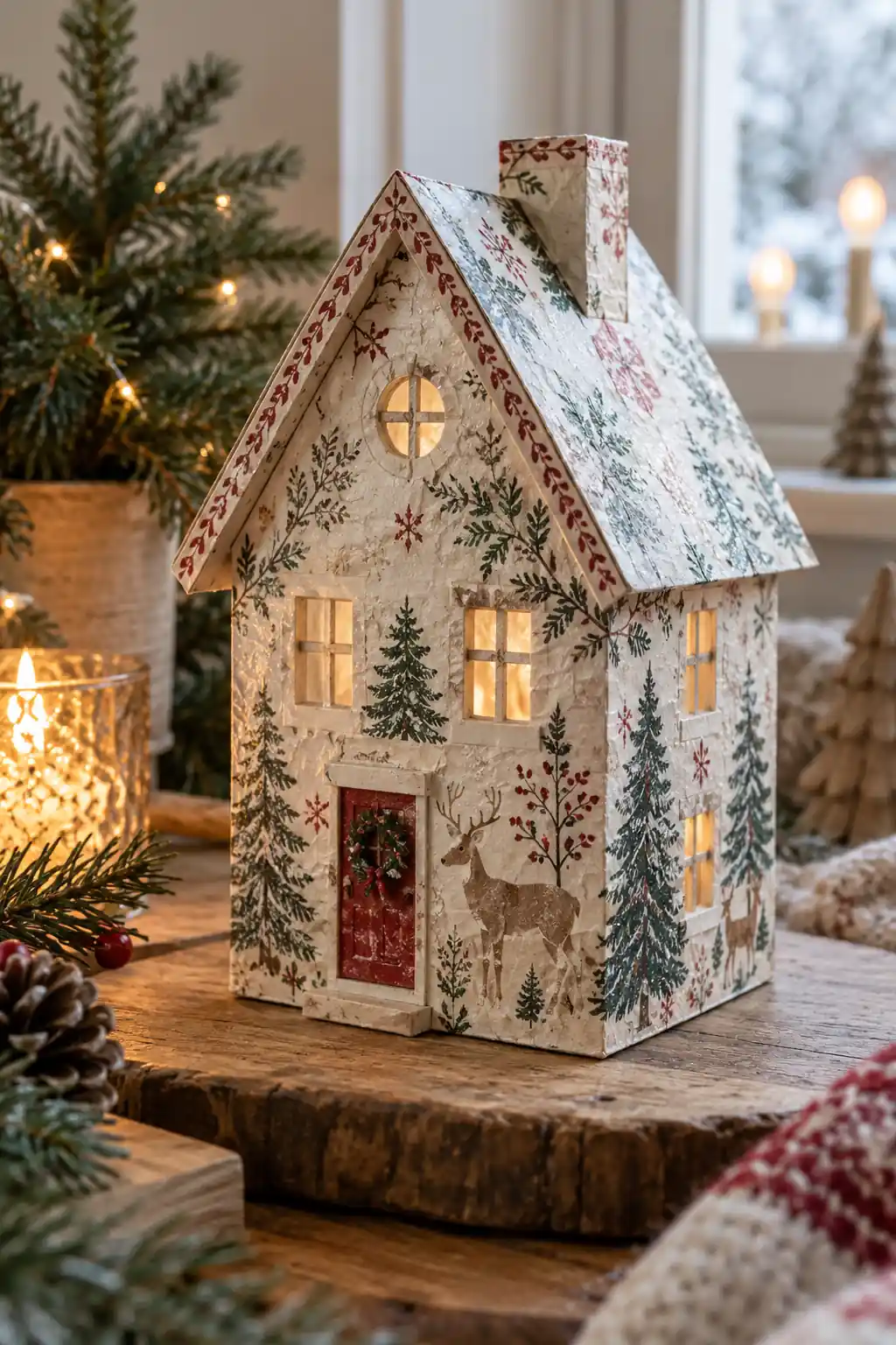 Scandinavian Paper House decoupage Christmas ideas