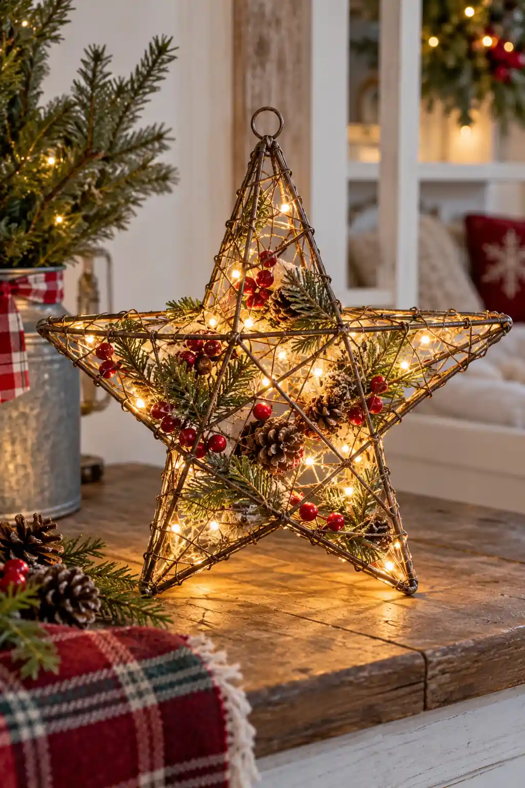 Wire Star Lantern DIY Christmas lanterns ideas