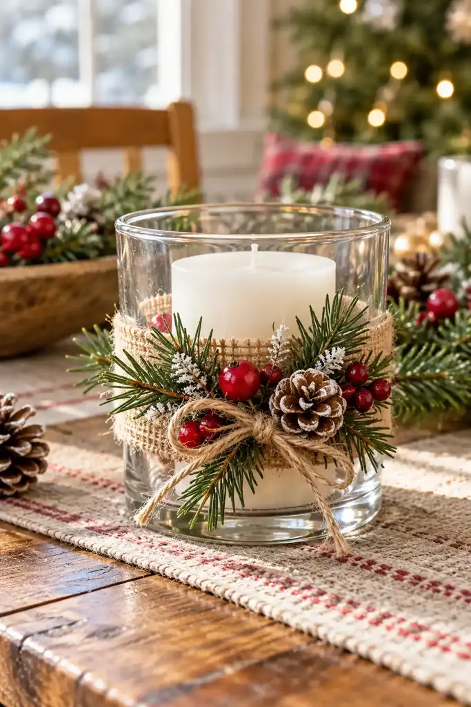 Recycled glass votive candle