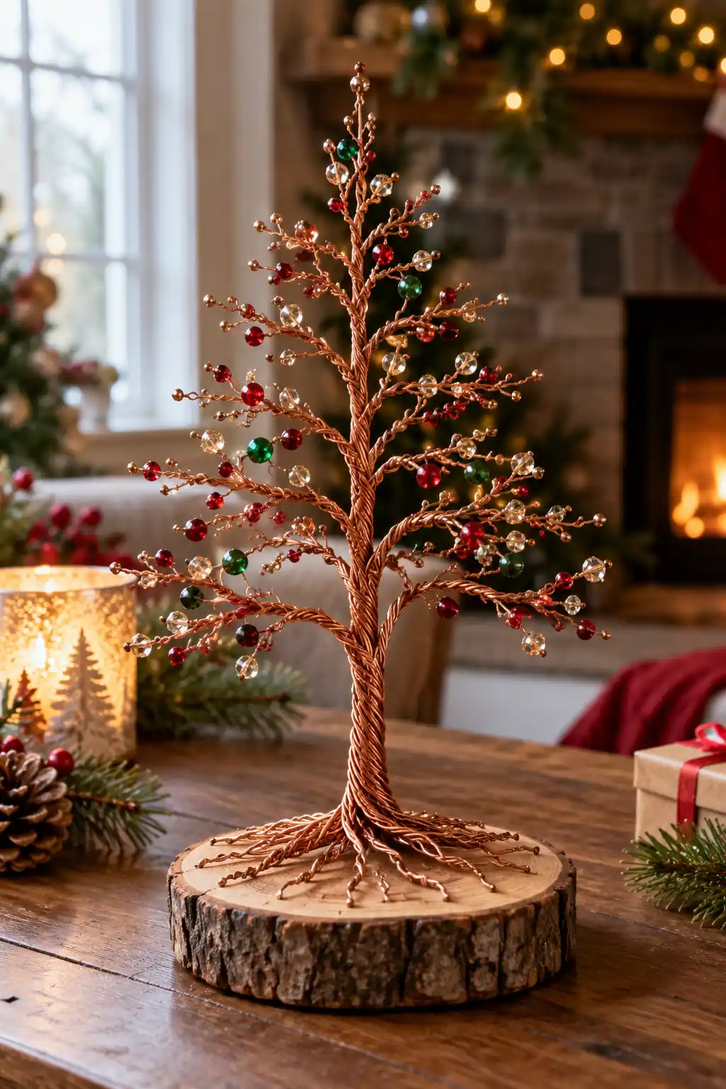 Copper Wire Tree Sculpture Christmas crafts for adults