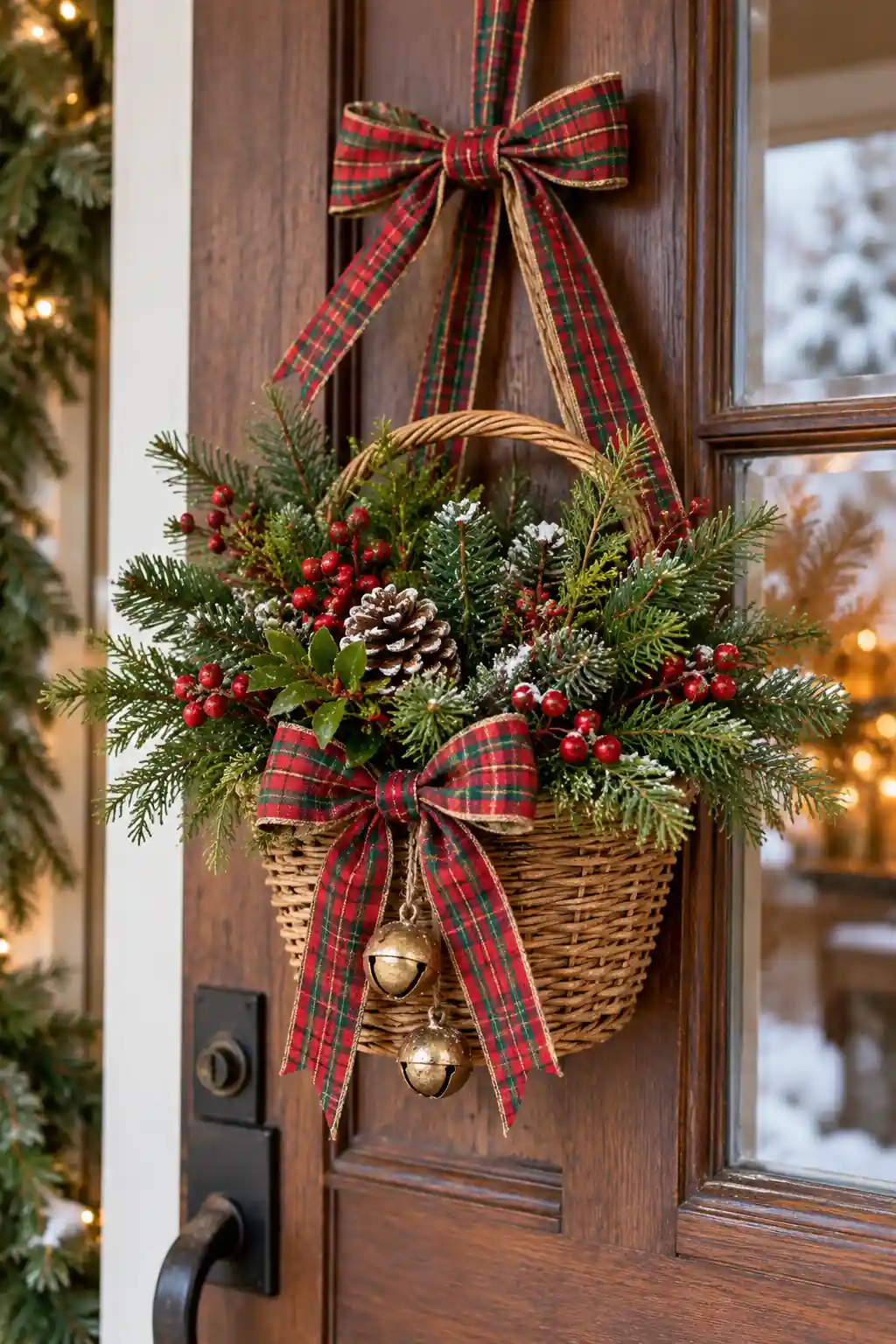 Mini Basket Door Decoration Christmas craft ideas