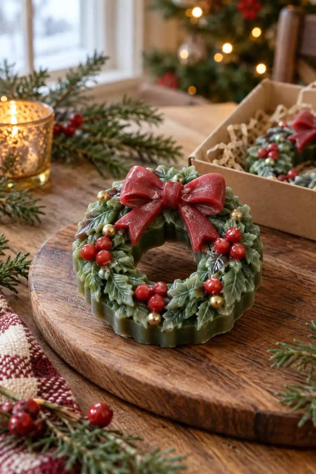 Mini Wreath Soap Christmas soap ideas