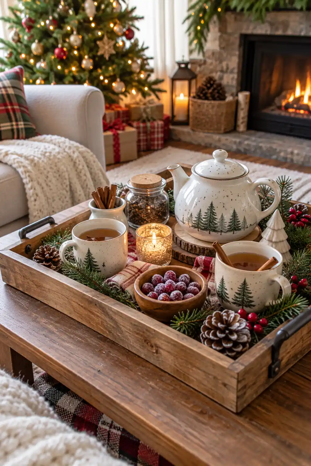 Winter Tea Tray Christmas tray ideas