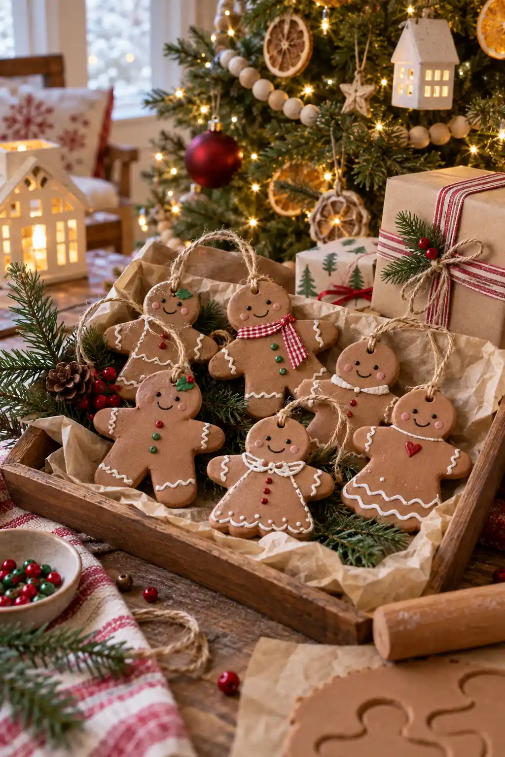 02 clay gingerbread ornaments