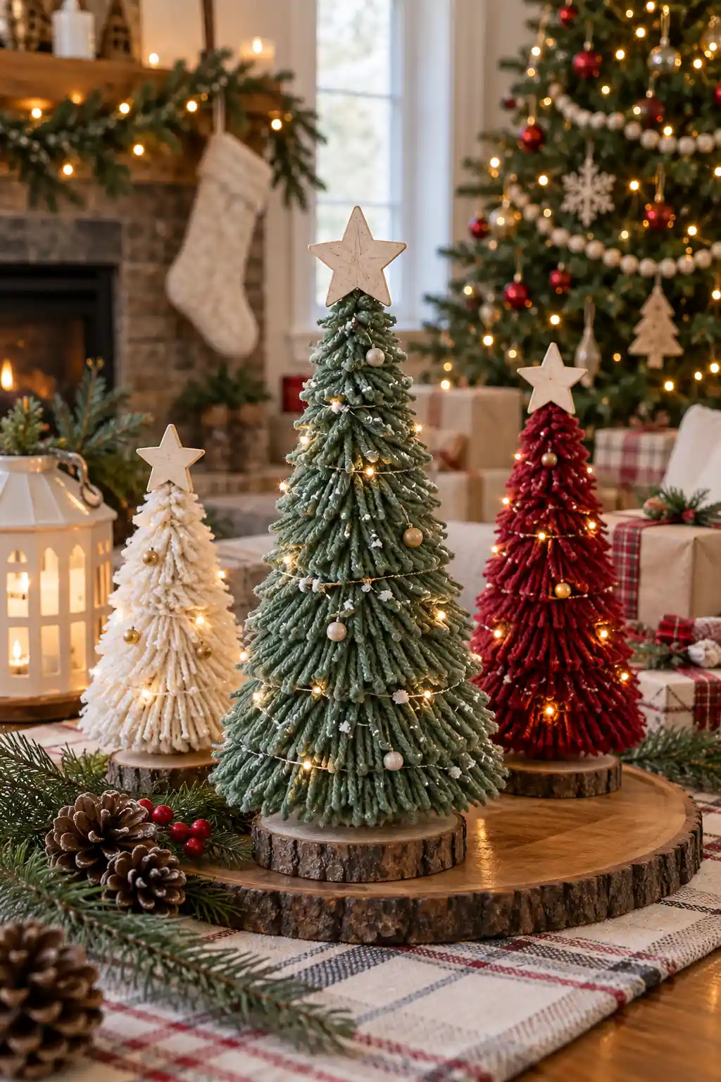 06 yarn bottle brush tree