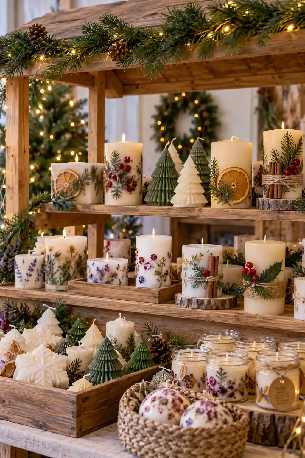 06 handcrafted candle gift stall unlit