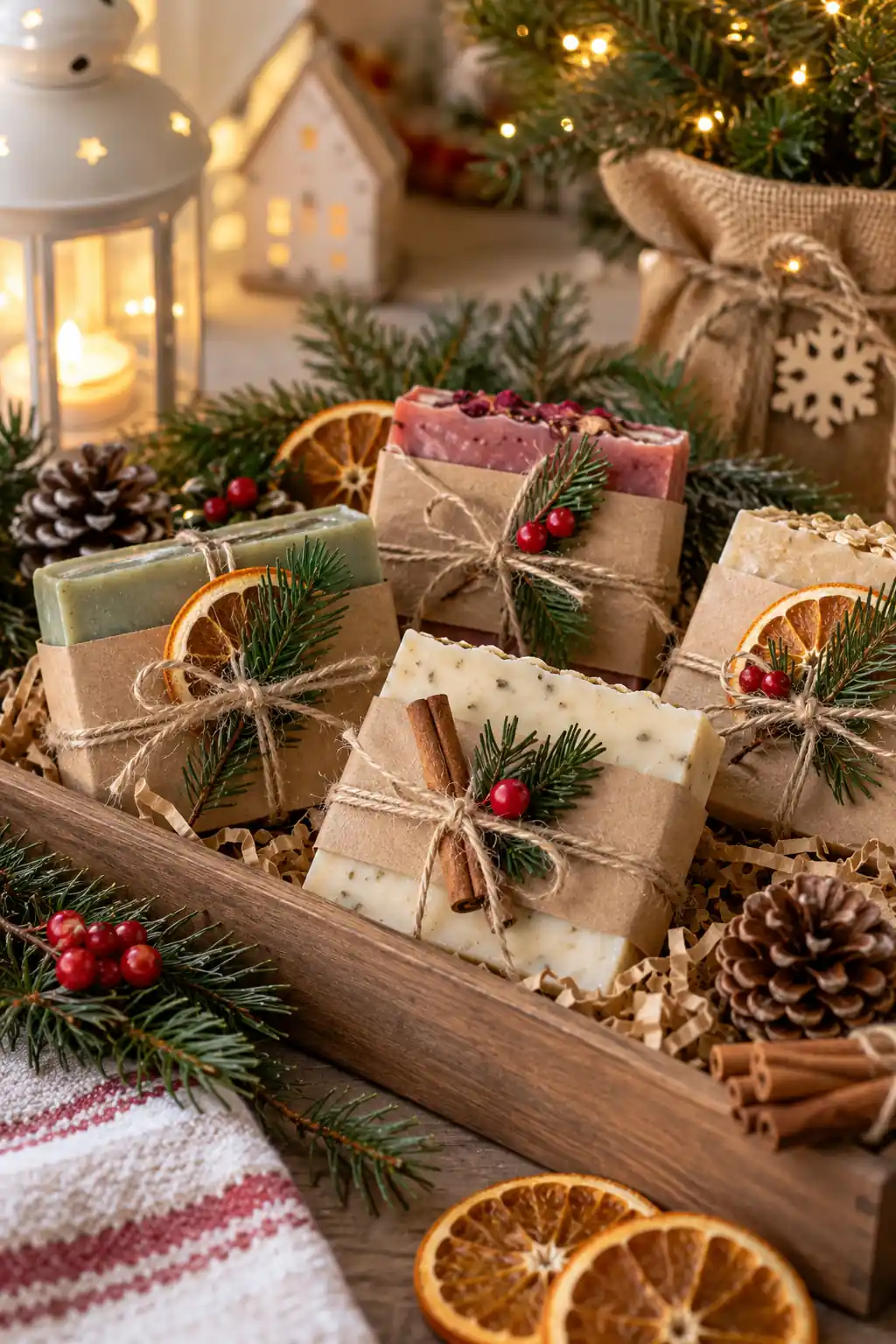 07 christmas soap gift display
