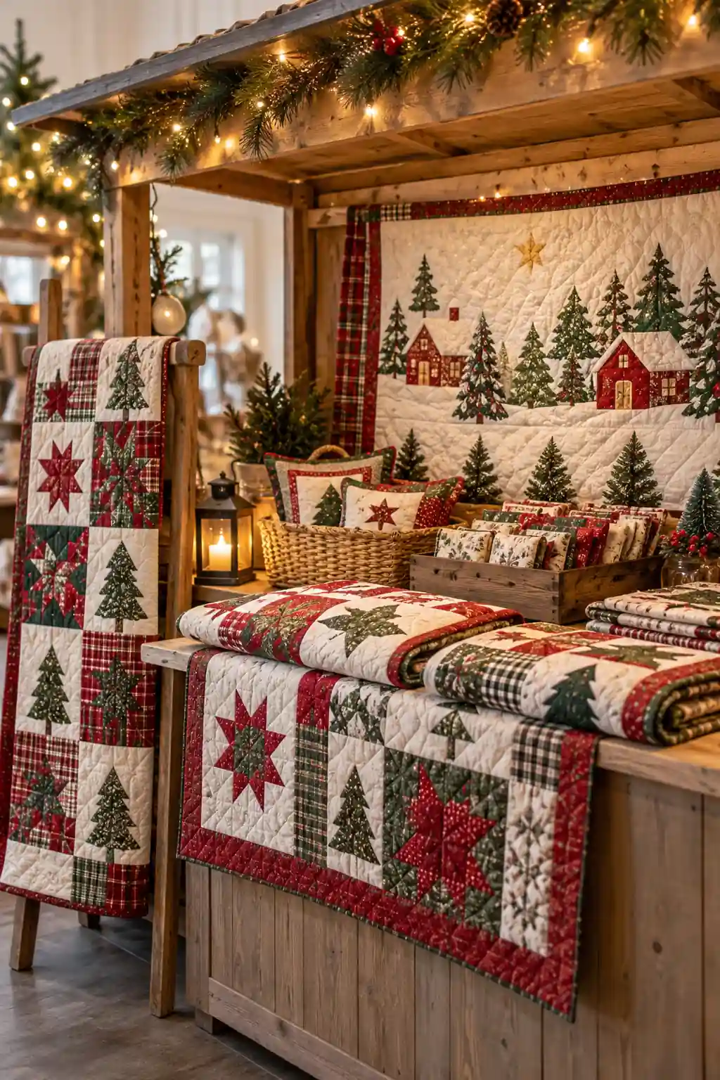 09 quilted holiday textile stall
