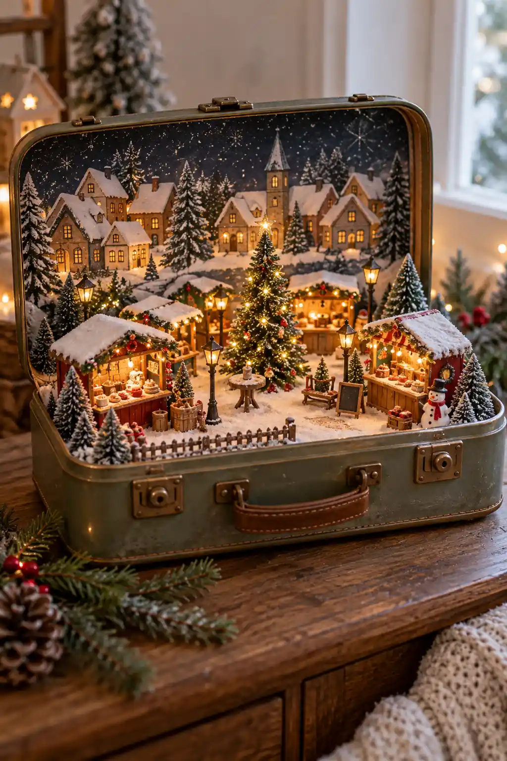 16 tin suitcase christmas market