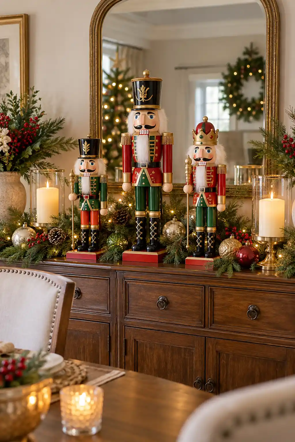 07 dining sideboard nutcracker display