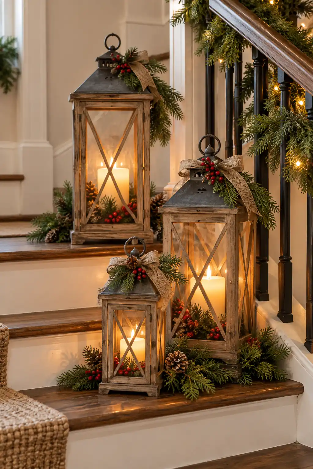 08 stair landing lantern grouping