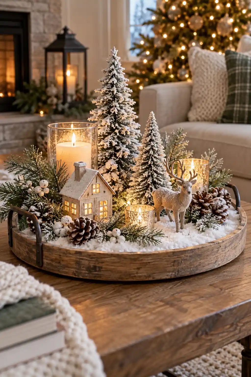 10 coffee table snowy tray